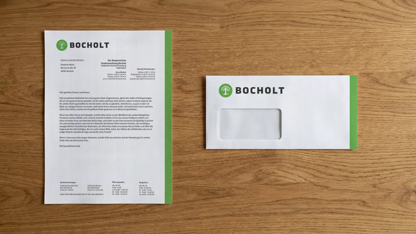 Bocholt Municipal Branding Stationery