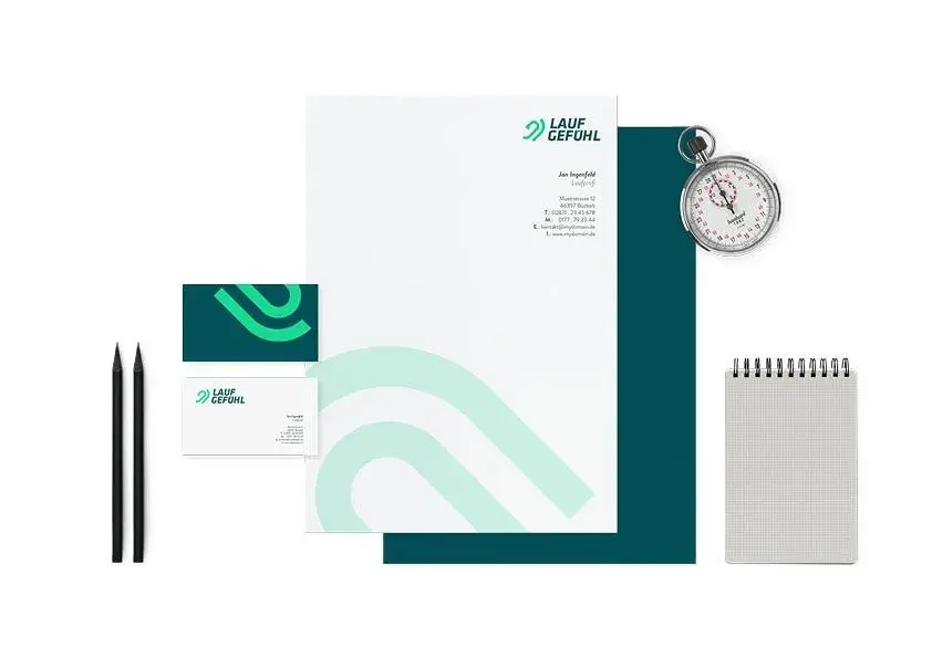 Laufgefühl Brand Identity Stationery