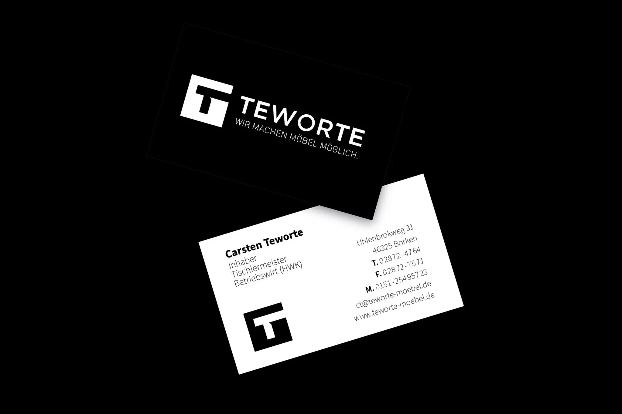 TEWORTE Corporate Identity Visitenkarten