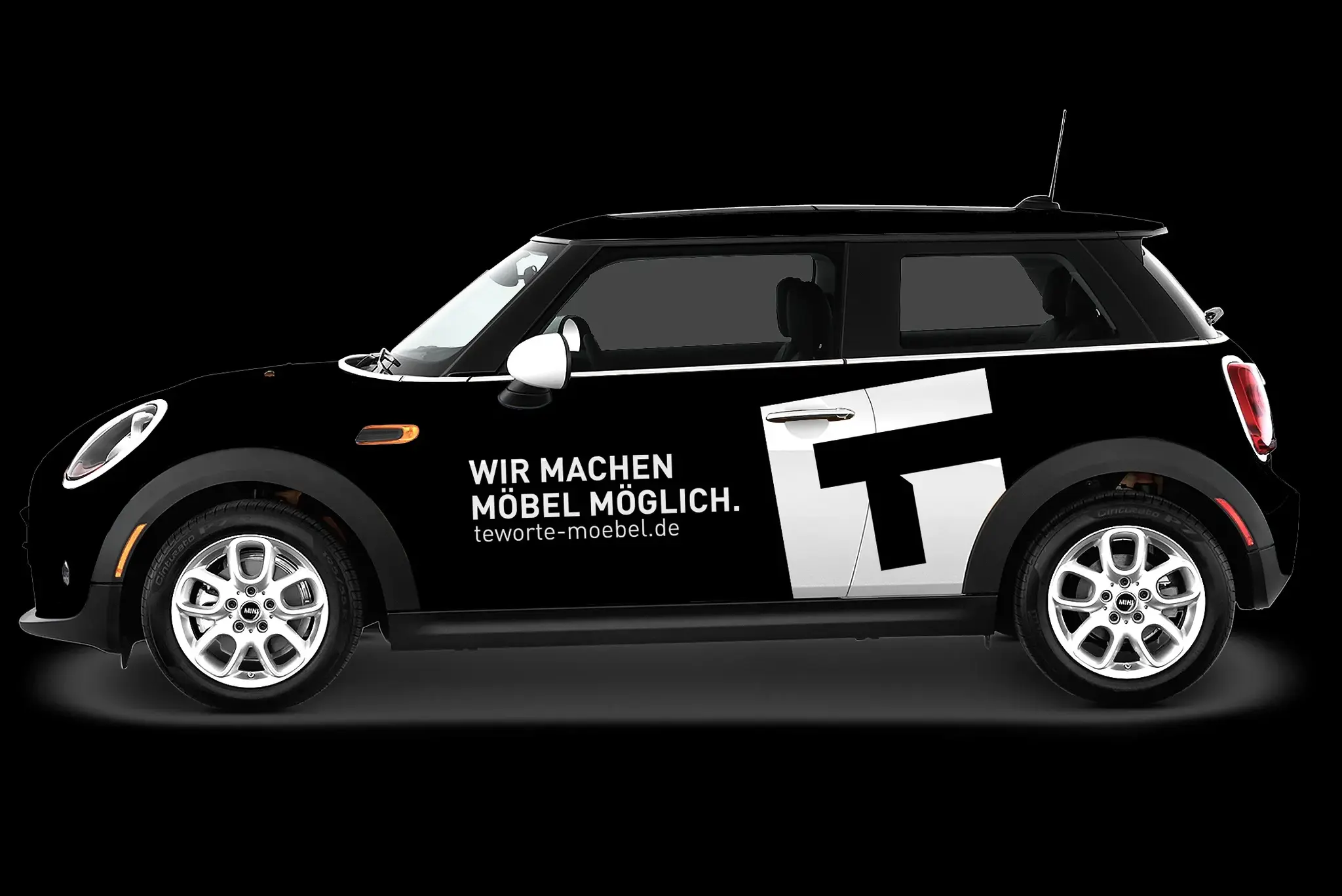 TEWORTE Fahrzeugflotte Branding Mini Cooper